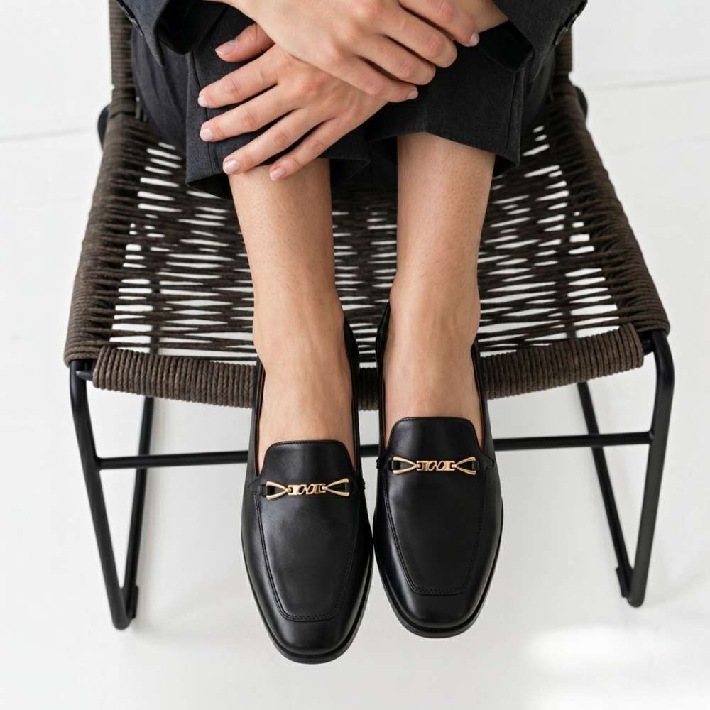 Cecilia Loafer - Black Tumbled