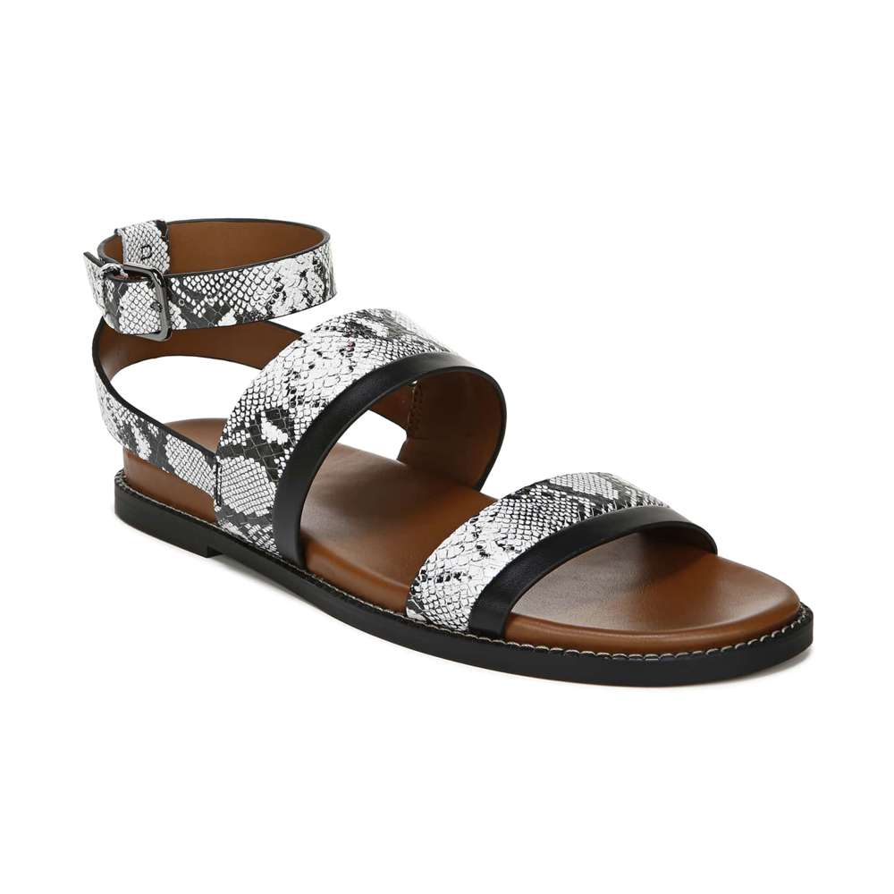 Kelsie Sandal - Black/White